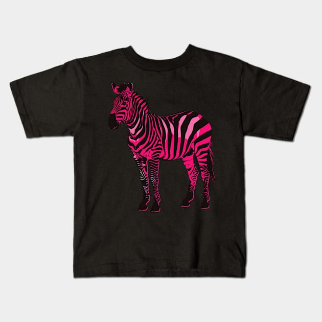 Zebra Fast Foals Kids T-Shirt by A Cyborg Fairy